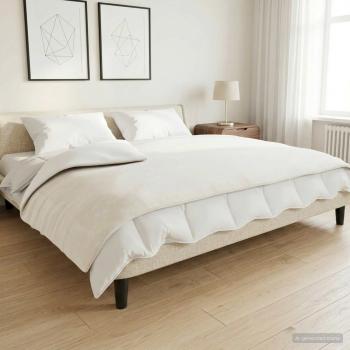 ARDEBO.de - Gewichtsdecke Weiß 122 x 183 cm 9 kg Stoff