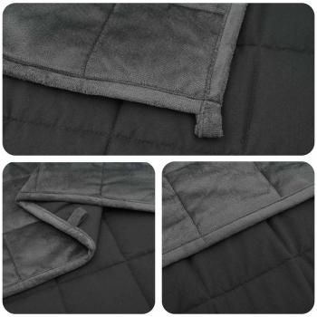 Gewichtsdecke Anthrazit 150 x 200 cm 11 kg Stoff