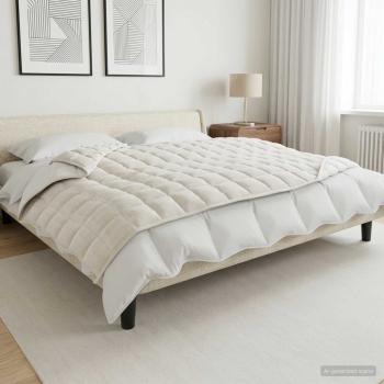 ARDEBO.de - Gewichtsdecke Weiß 138 x 200 cm 6 kg Stoff