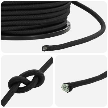 Bungee-Schnüre 80 mm Schwarz PP und Gummi