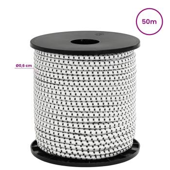 Bungee-Schnüre 6 mm Schwarz und Weiß PP und Gummi