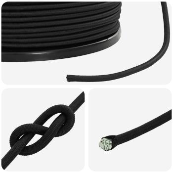 Bungee-Schnüre 6 mm Schwarz PP und Gummi