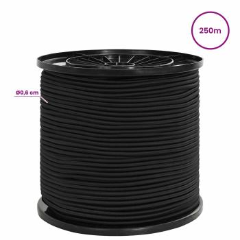 Bungee-Schnüre 6 mm Schwarz PP und Gummi