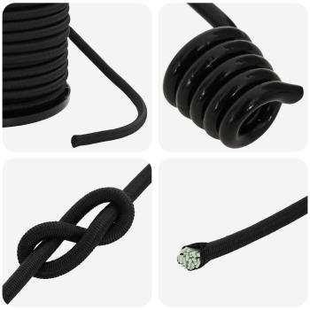 Bungee-Schnüre mit Haken 60 mm Schwarz PP und Gummi