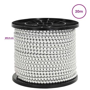 Bungee-Schnüre mit Haken 80 mm Schwarz und Weiß PP und Gummi