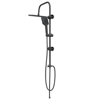 Duschsystem mit Duschkopf Schwarz 48 x 30 x 100 cm Edelstahl