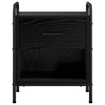 Nachttisch 2 stk. Schwarz Eichen-Optik 40 x 30 x 50 cm