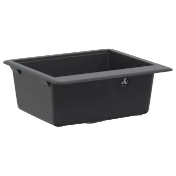 Küchenspüle mit einem Becken Granit 47 x 44 x 19 cm Graphit