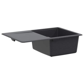 Küchenspüle mit einem Becken Granit 67 x 46 x 19 cm Graphit