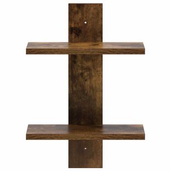 Wandregal Räuchereiche 30 x 13,5 x 43 cm Holzwerkstoff