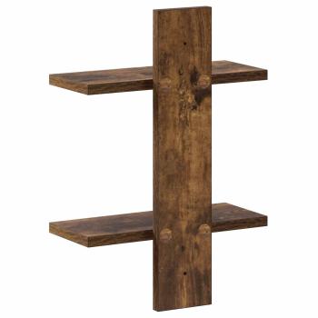 Wandregal Räuchereiche 30 x 13,5 x 43 cm Holzwerkstoff