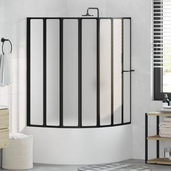 ARDEBO.de - Duschwand Schwarz 168 x 140 cm Aluminium