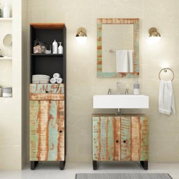ARDEBO.de - 3-tlg. Badmöbel-Set Massives Altholz