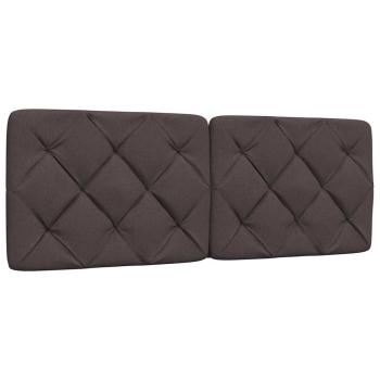 Bett mit Matratze Dunkelbraun 140x200 cm Stoff