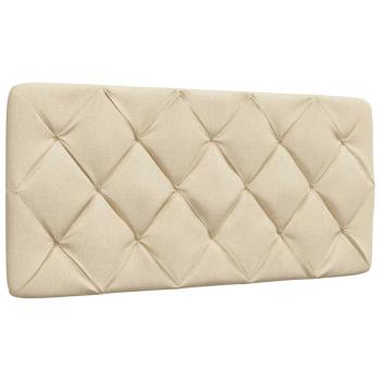 Bett mit Matratze Creme 100x200 cm Stoff