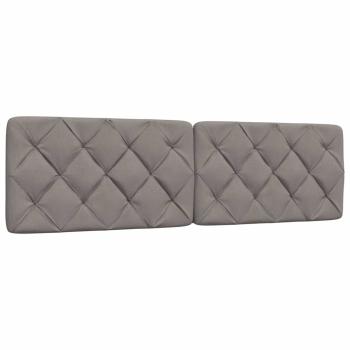 Bett mit Matratze Taupe 180x200 cm Stoff