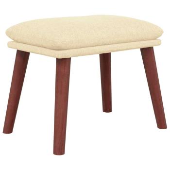 Relaxsessel mit Hocker Creme Stoff