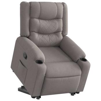 ARDEBO.de - Relaxsessel mit Aufstehhilfe Taupe Stoff