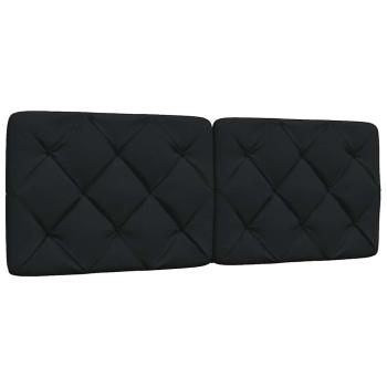 Bett mit Matratze Schwarz 140x200 cm Stoff