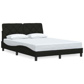 Bettgestell ohne Matratze Schwarz 140x190 cm Stoff