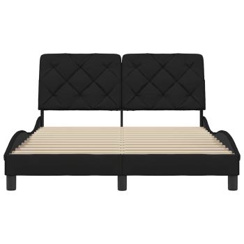 Bettgestell ohne Matratze Schwarz 140x190 cm Stoff