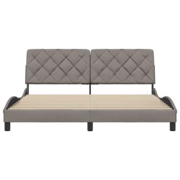 Bettgestell ohne Matratze Taupe 180x200 cm Stoff