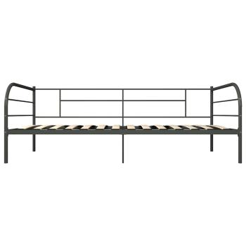 Tagesbett-Rahmen Grau Metall 90×200 cm
