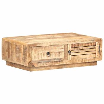 Couchtisch 90x60x29 cm Raues Mangoholz