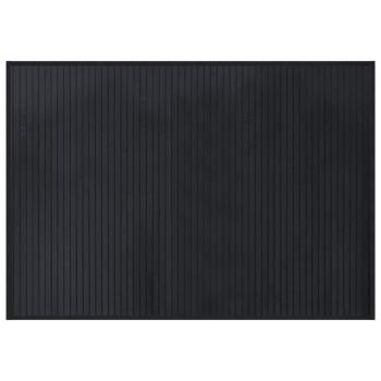 Teppich Rechteckig Schwarz 70x100 cm Bambus