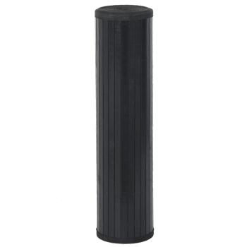 Teppich Rechteckig Schwarz 70x100 cm Bambus