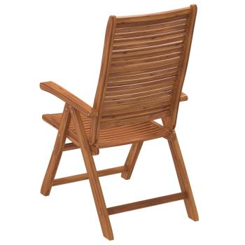 8 Stück verstellbare Klappstühle, 56 x 72 x 107 cm, Massivholz Akazie
