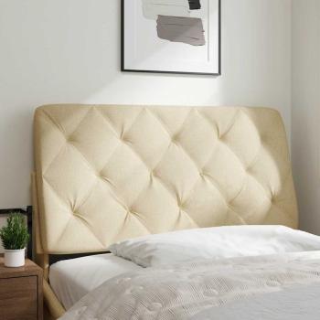 ARDEBO.de - Kopfteil-Kissen Creme 100 cm Stoff