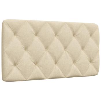 Kopfteil-Kissen Creme 100 cm Stoff
