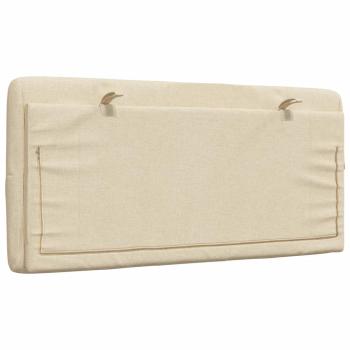 Kopfteil-Kissen Creme 100 cm Stoff