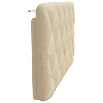 Kopfteil-Kissen Creme 100 cm Stoff