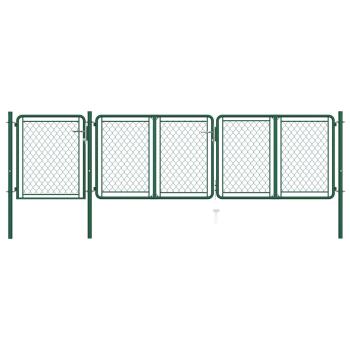 ARDEBO.de - Gartentor aus Stahl 400 x 100 cm Grün