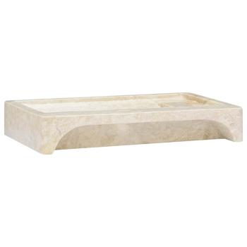 Waschbecken Creme 58x39x10 cm Marmor