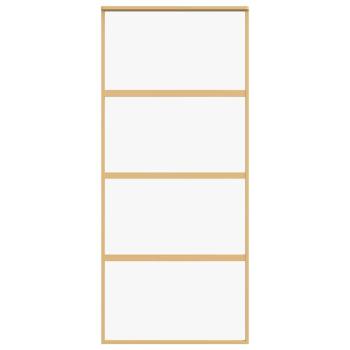 Schiebetür Golden 90x205 cm ESG-Klarglas und Aluminium