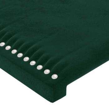 Kopfteil mit Ohren Dunkelgrün 203x23x118/128 cm Samt