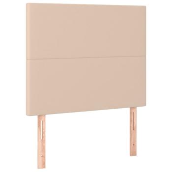 Boxspringbett mit Matratze Cappuccino-Braun 90x200cm Kunstleder