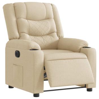 ARDEBO.de - Relaxsessel Elektrisch Creme Stoff
