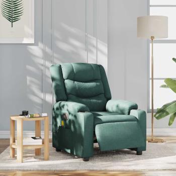 Massagesessel Elektrisch Dunkelgr?n Stoff