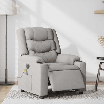 Massagesessel Elektrisch Wolkengrau Stoff