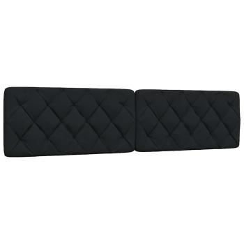 Bett mit Matratze Schwarz 200x200 cm Stoff