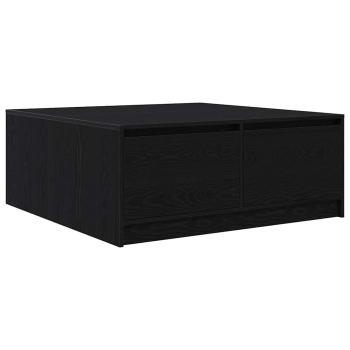 Couchtisch mit Schubladen Schwarz Eichen-Optik 100x100x40 cm