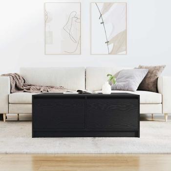 Couchtisch mit Schubladen Schwarz Eichen-Optik 100x100x40 cm