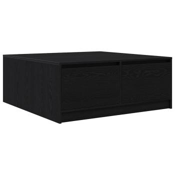 Couchtisch mit Schubladen Schwarz Eichen-Optik 100x100x40 cm