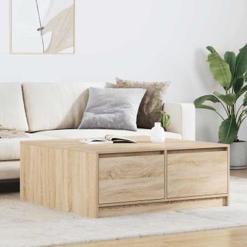 ARDEBO.de - Couchtisch mit Schubladen Sonoma-Eiche 100x100x40 cm