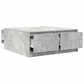 Couchtisch mit Schubladen Betongrau 100x100x40 cm