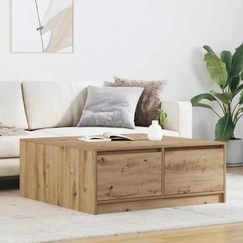 ARDEBO.de - Couchtisch mit Schubladen Artisan-Eiche 100x100x40 cm